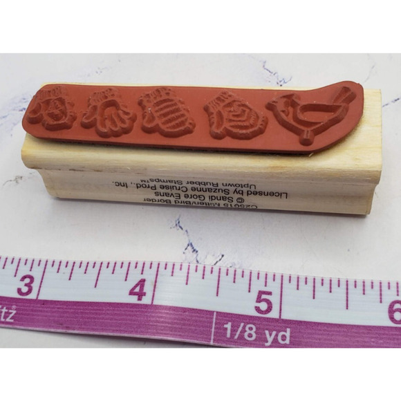 Lot of 5 Wood Mounted Rubber Stamps Home Tea Country - Picture 9 of 16